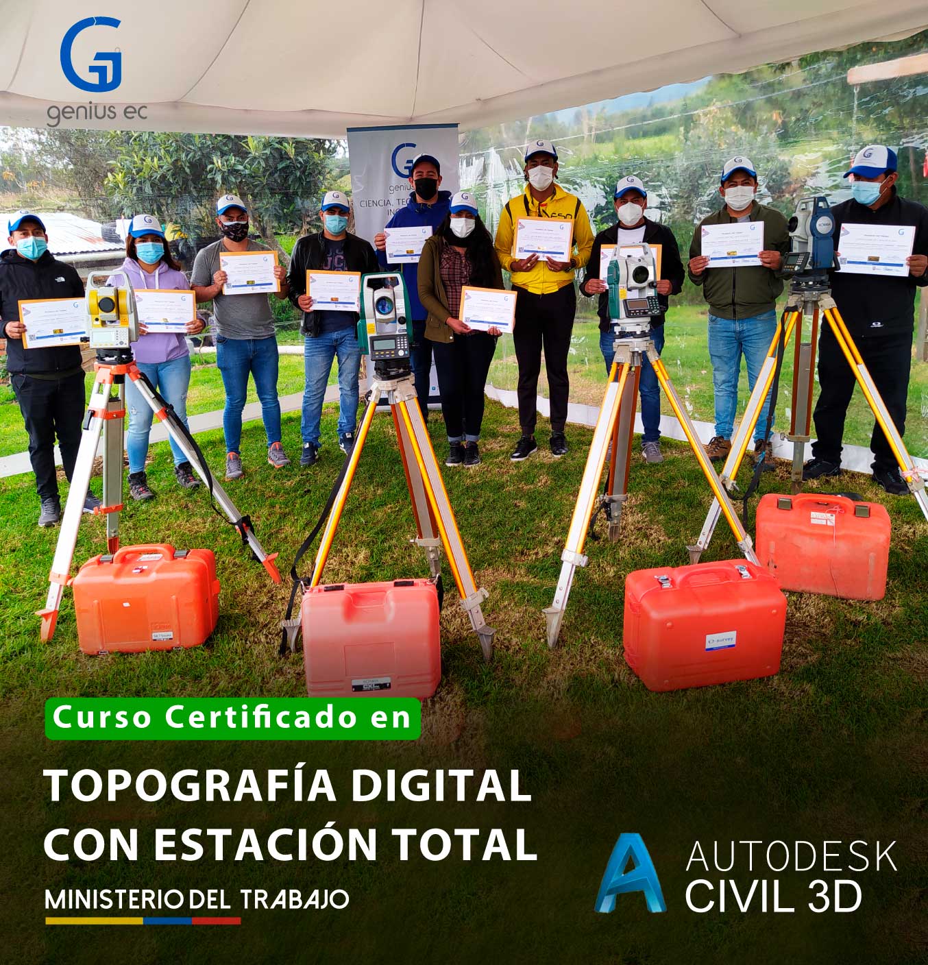 Curso | Topografía con Estación Total y Autocad Civil 3D